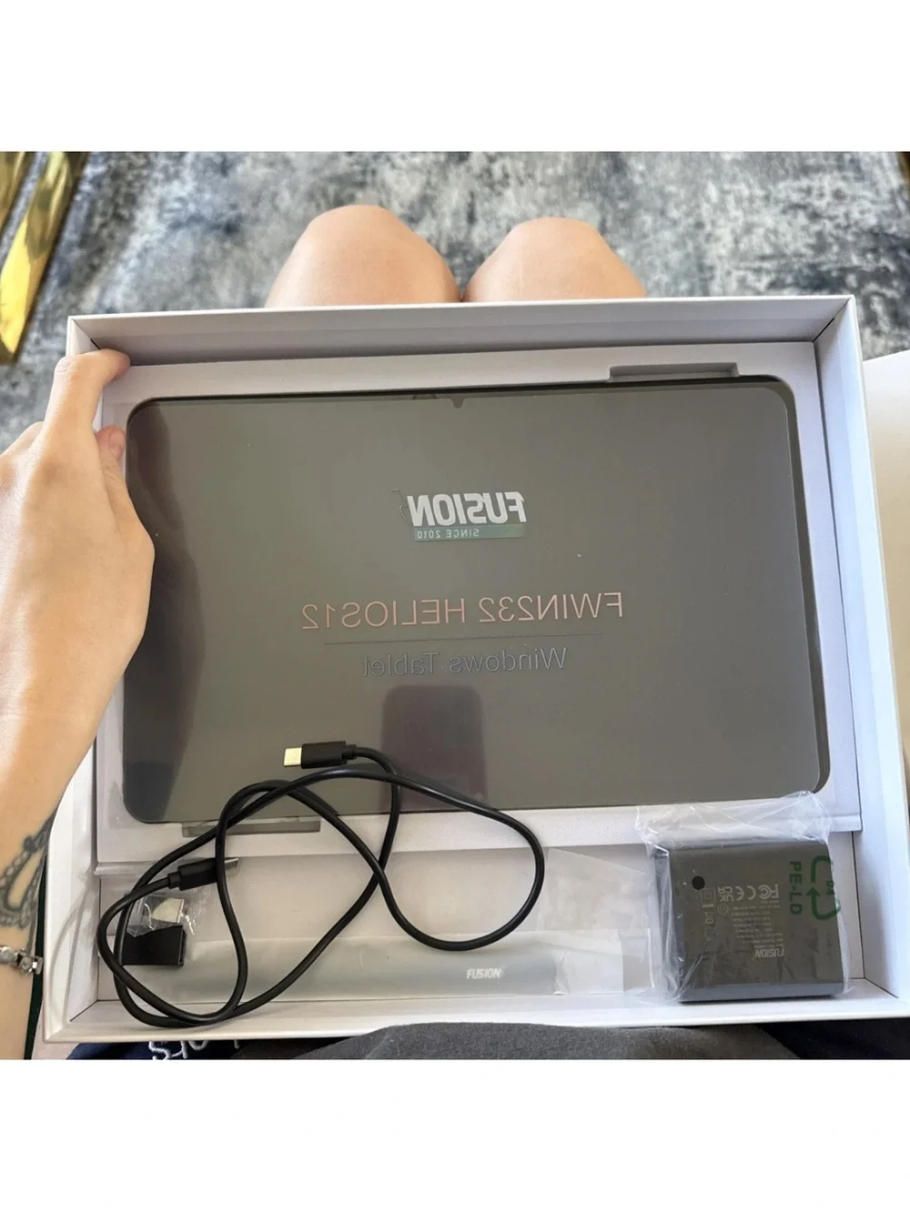 Windows Tablet Laptop - Black Frame with Blue Display